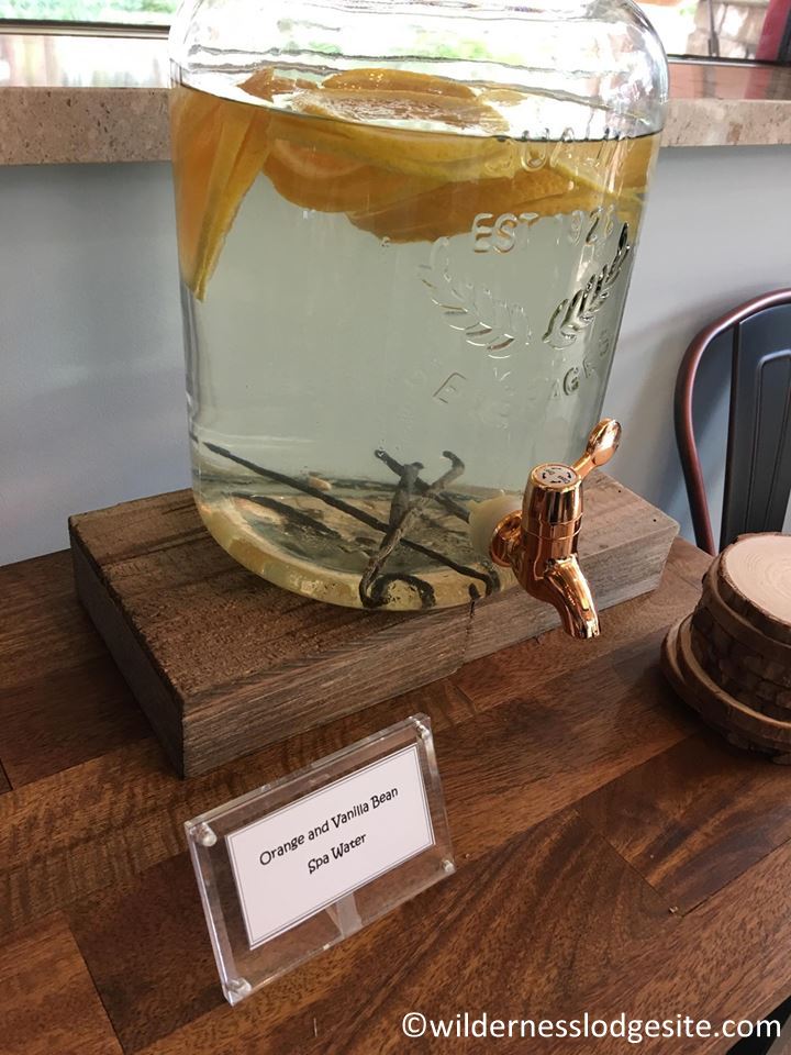 Flavored water at the Salon